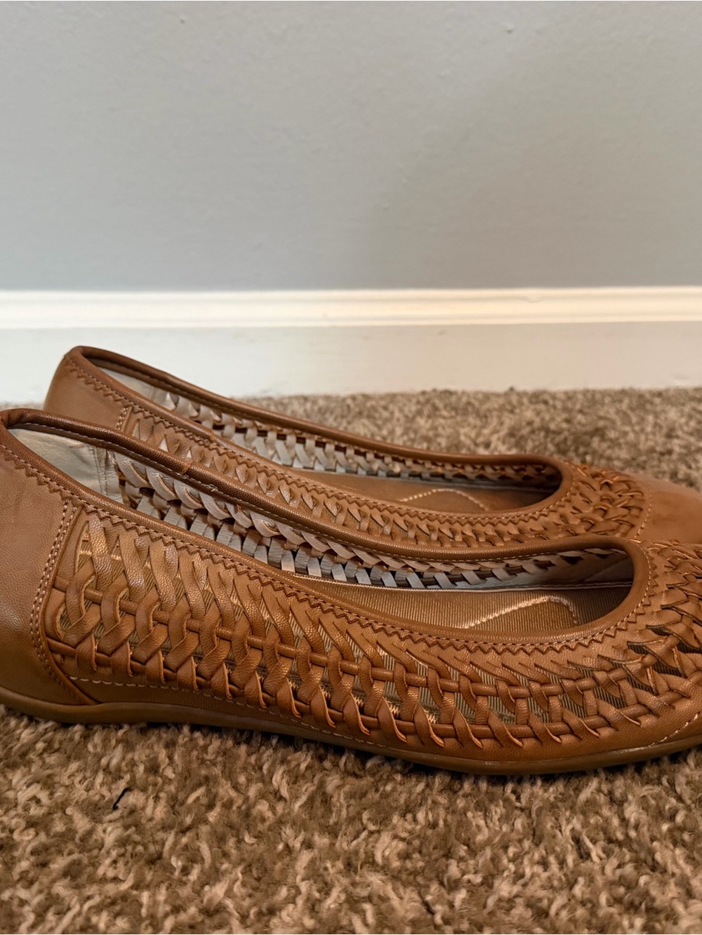 cloudwalkers Woven Slip-On Ballet Flats - Brown